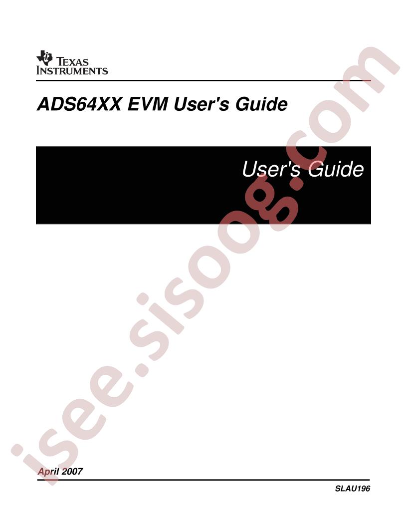 ADS64XX EVM