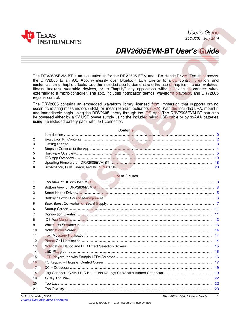 DRV2605EVM-BT User Guide