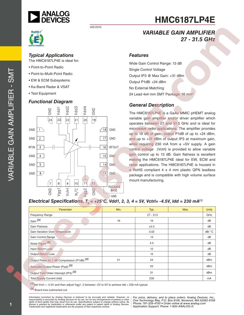 HMC6187LP4E