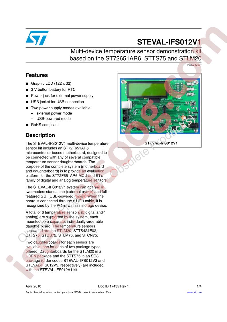 STEVAL-IFS012V1 Data Brief