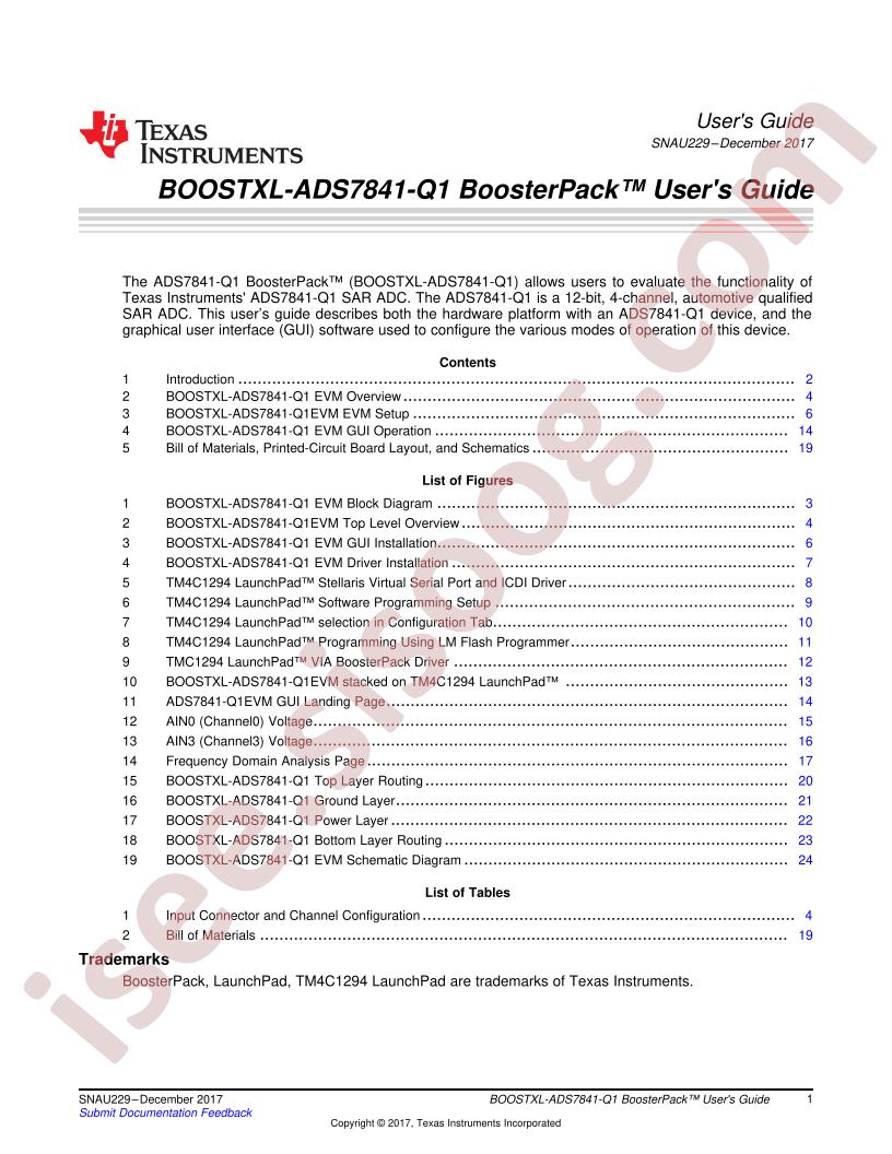 BOOSTXL-ADS7841-Q1 User Guide