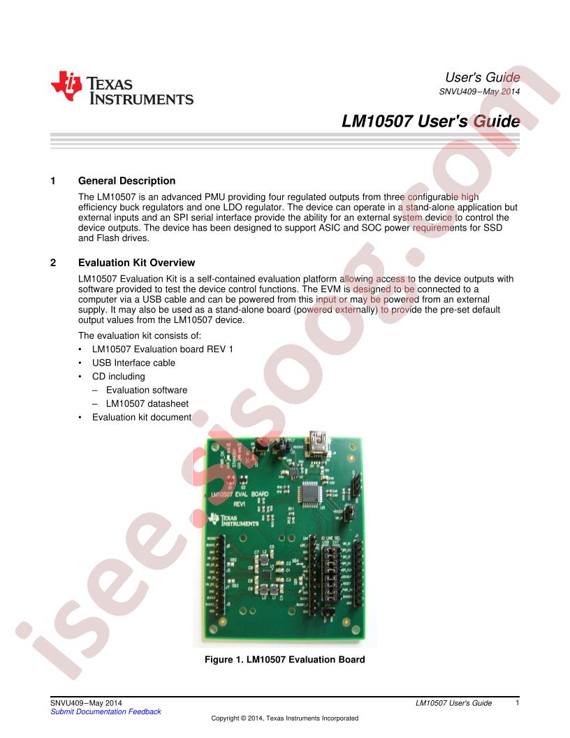 LM10507EVM-A User Guide