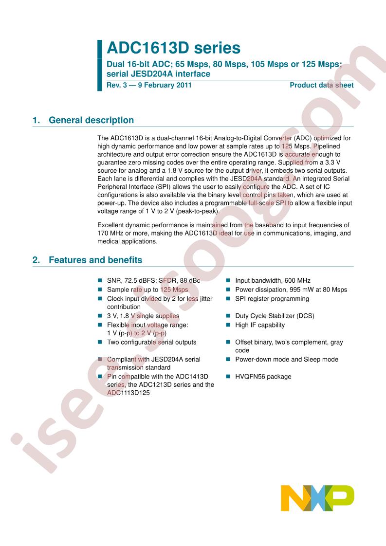 ADC1613D Series