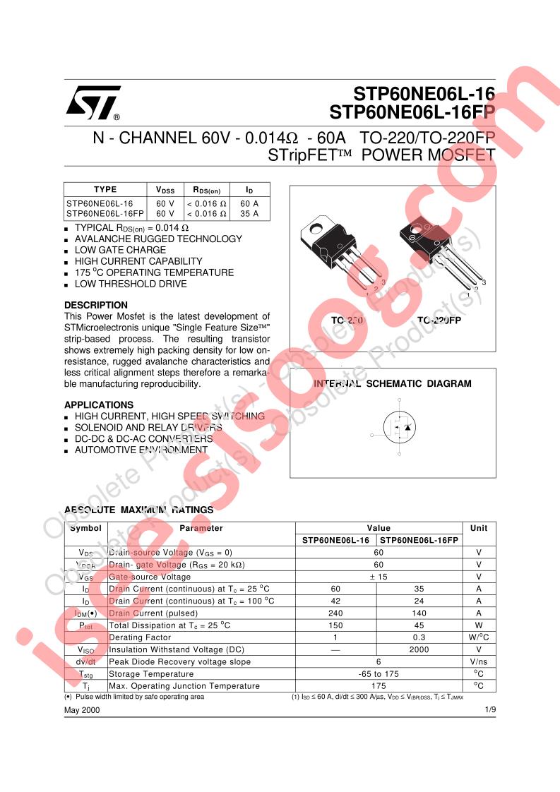STP60NE06L-16(FP)