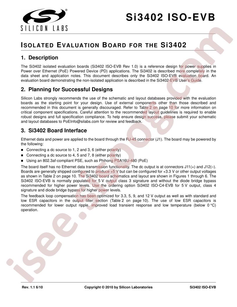 Si3402ISO-EVB