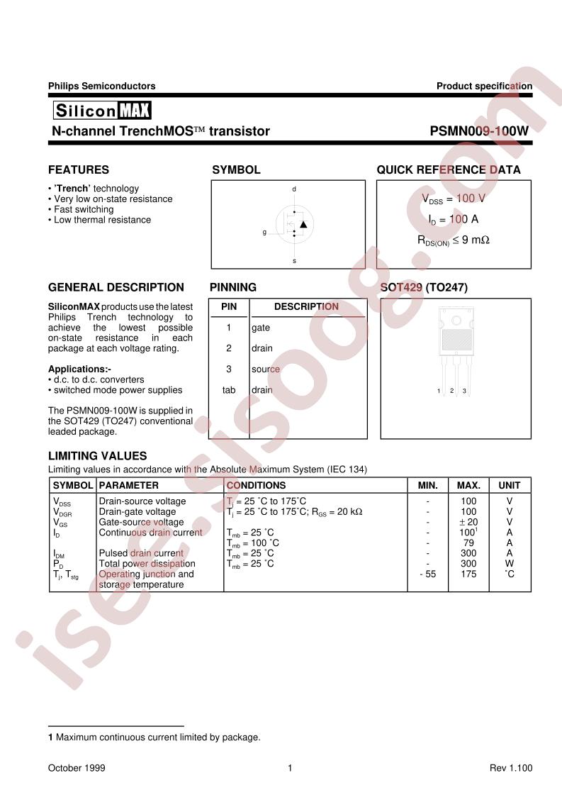 PSMN009-100W