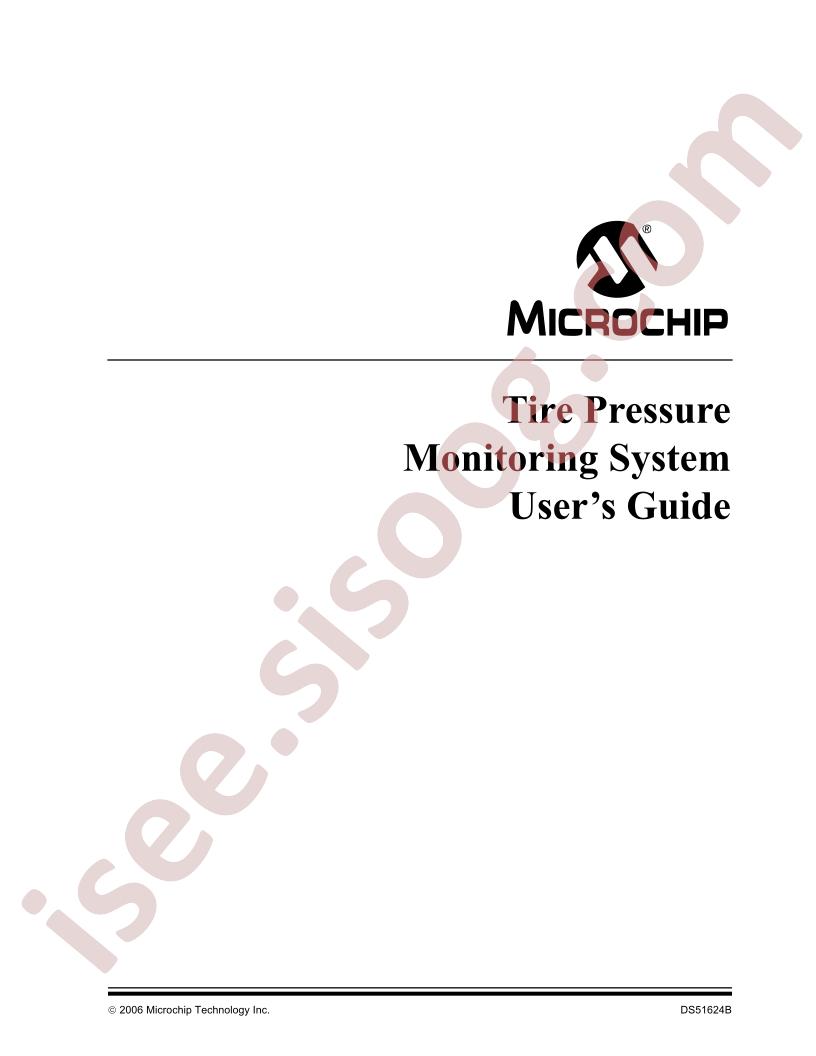 Tire Pressure Monitoring System User's Guide