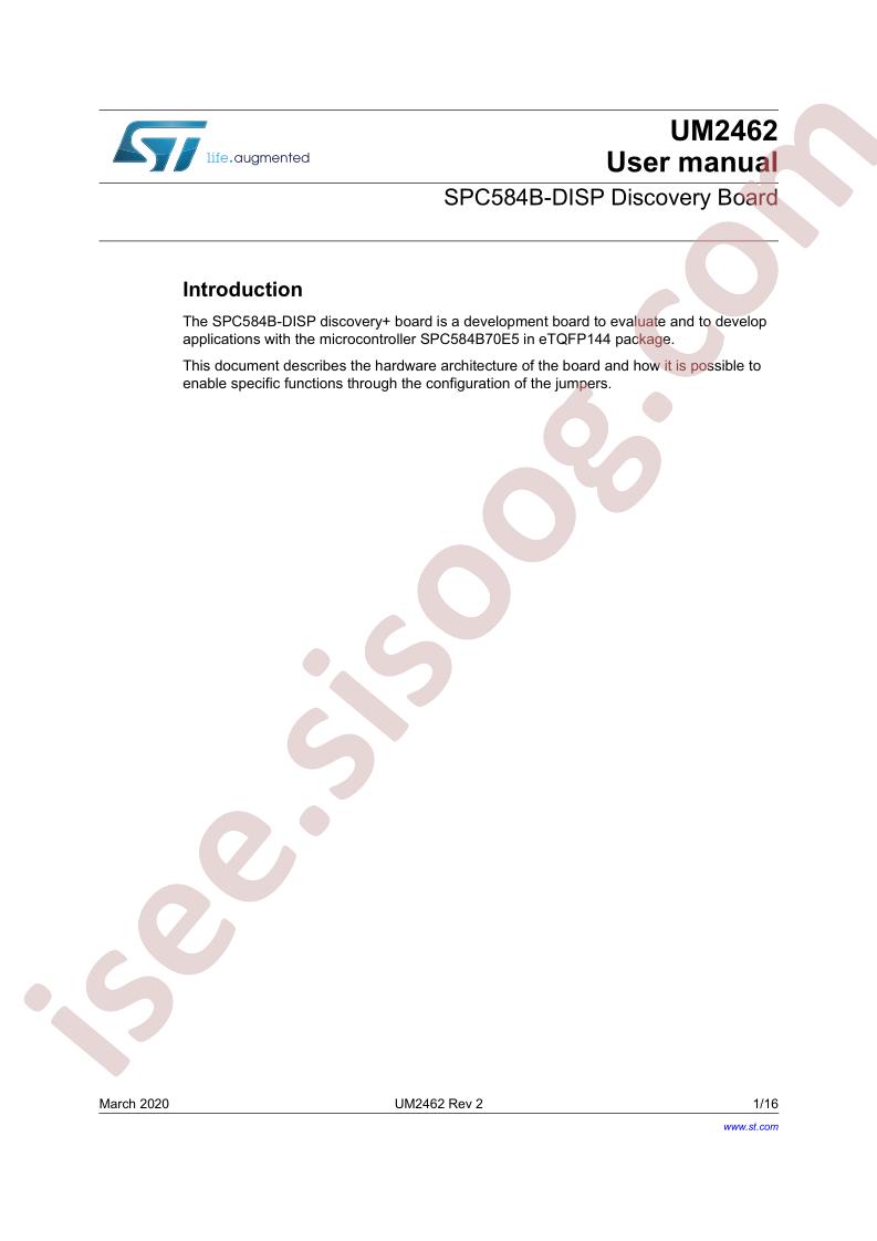 SPC584B-DISP User Manual