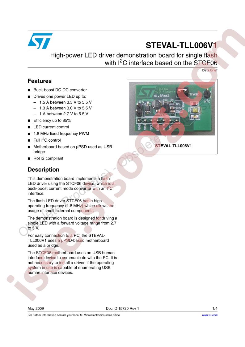 STEVAL-TLL006V1 Data Brief
