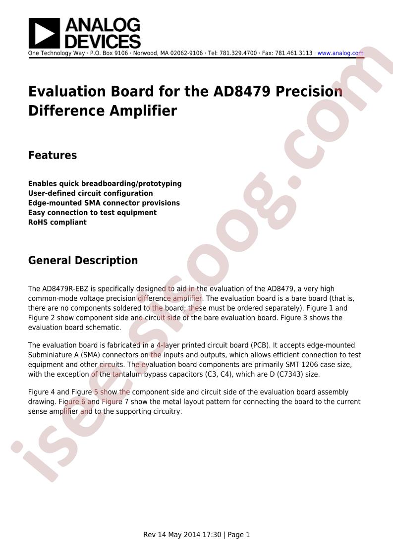 AD8479 Eval Brd Guide