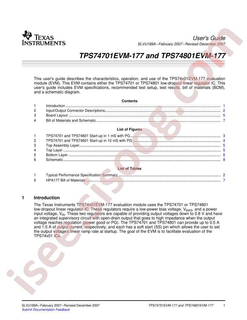 TPS74801EVM-177 Guide