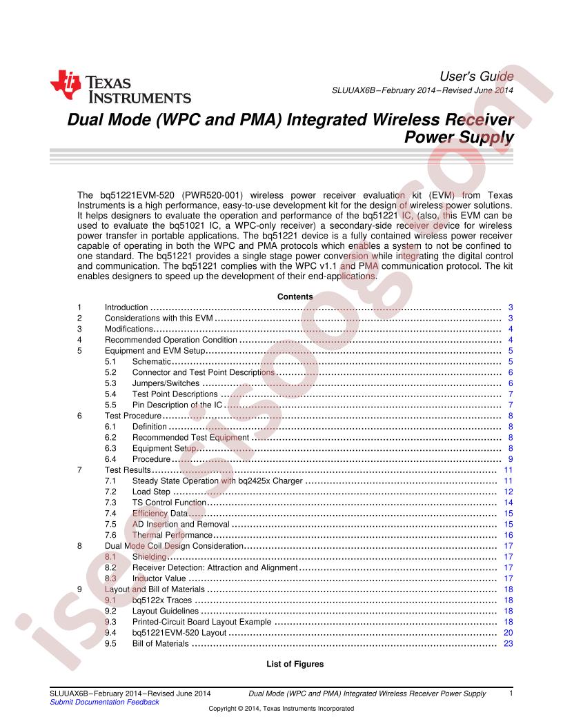 BQ51221EVM-520 User Guide