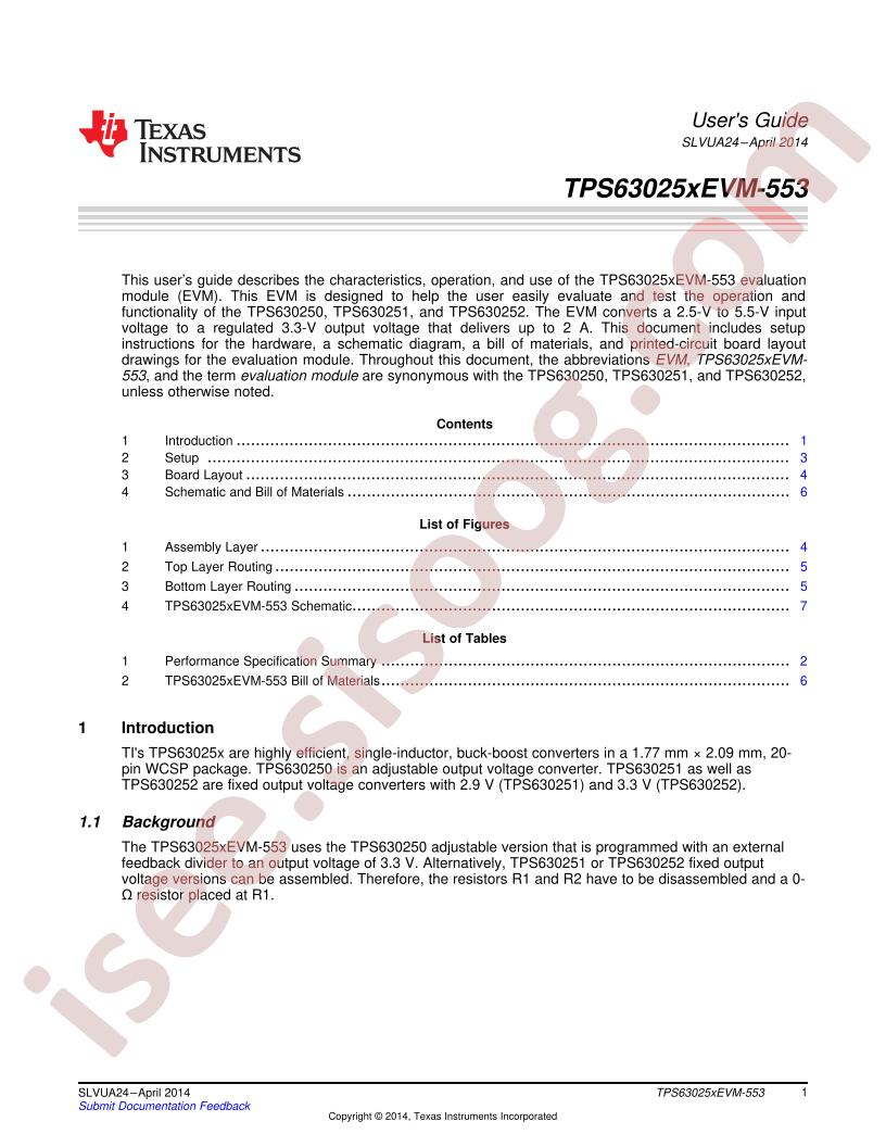 TPS630250EVM-553 User Guide