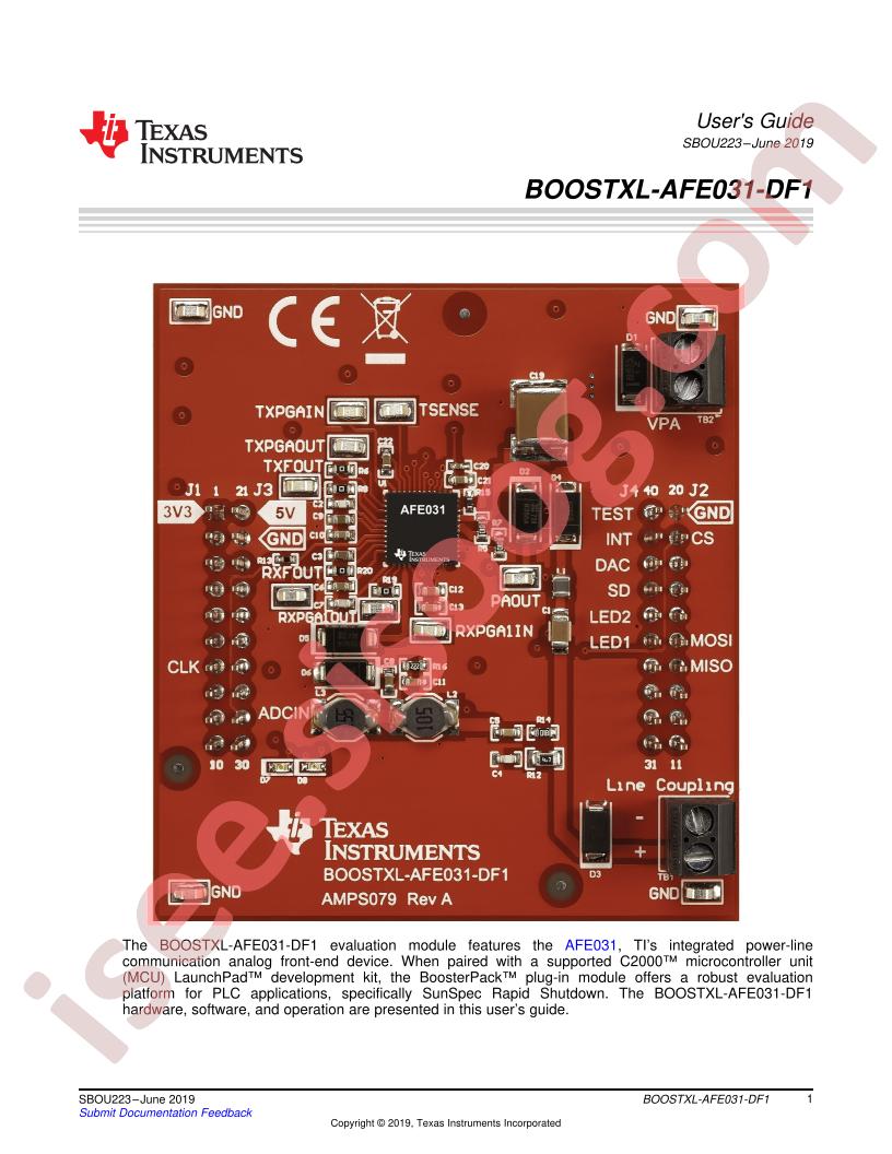 BOOSTXL-AFE031-DF1 User Guide