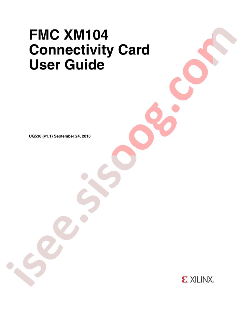 FMC-XM104 Con Card User Guide