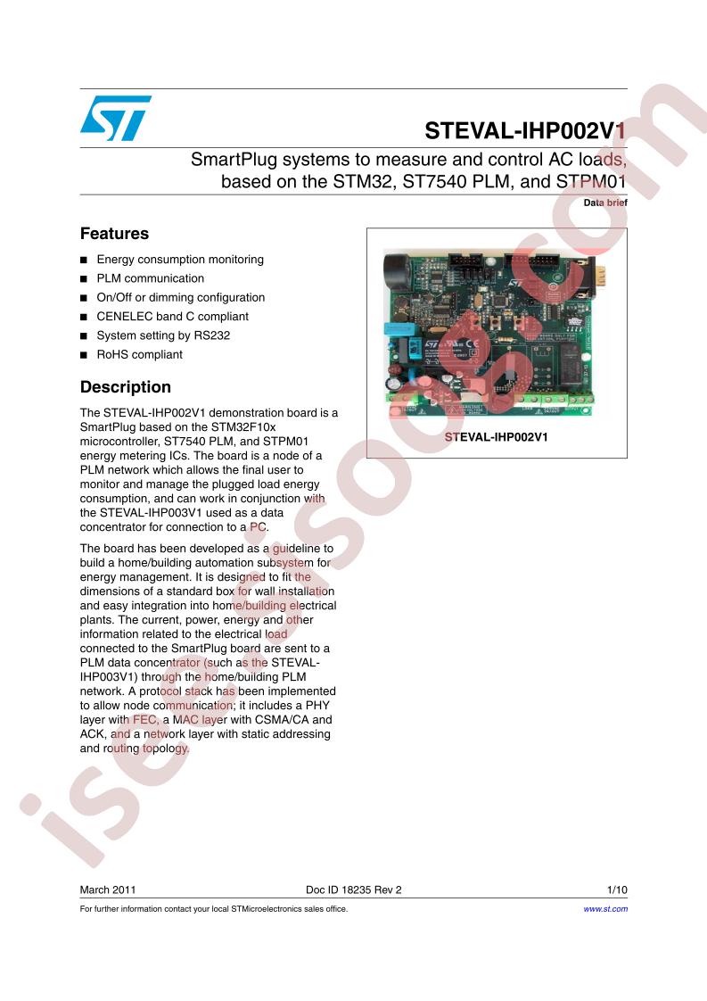 STEVAL-IHP002V1 Brief