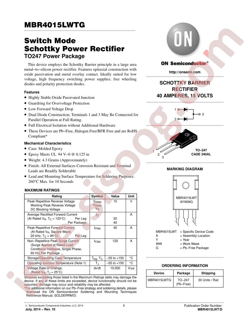 MBR4015LWT