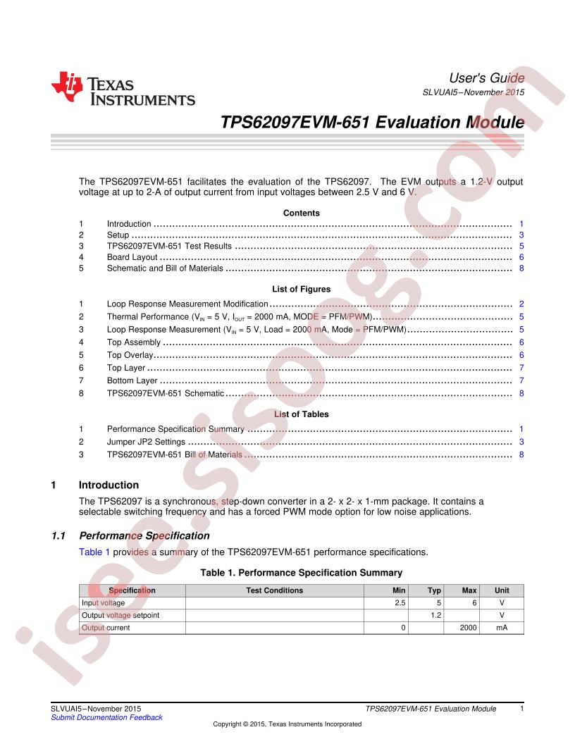 TPS62097EVM-651 User Guide