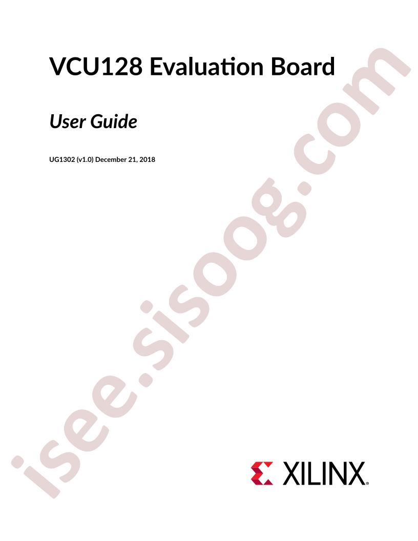 VCU128 Evaluation Board Guide