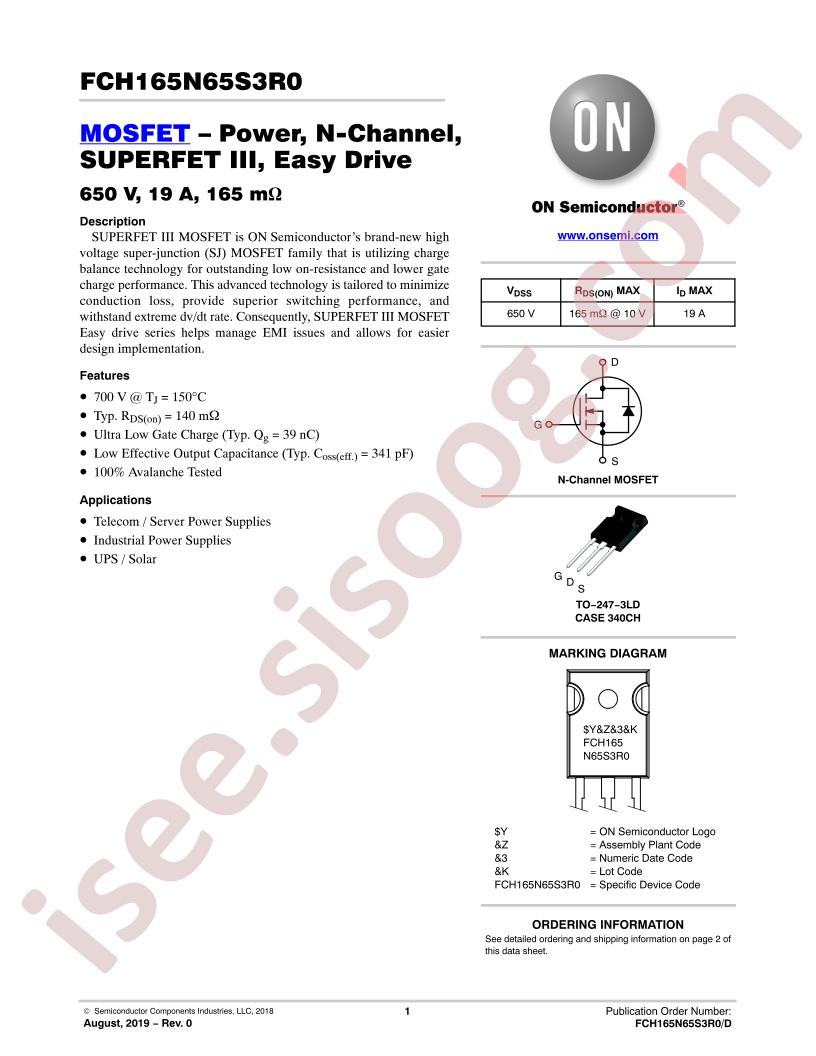 FCH165N65S3R0-F155