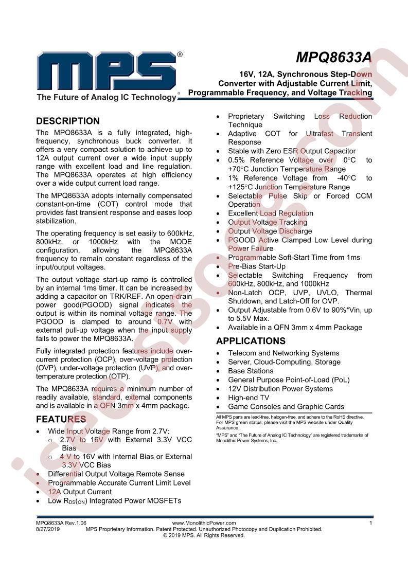 MPQ8633A Datasheet