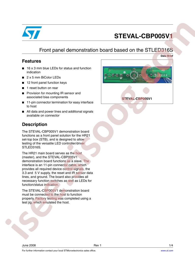 STEVAL-CBP005V1 Data Brief