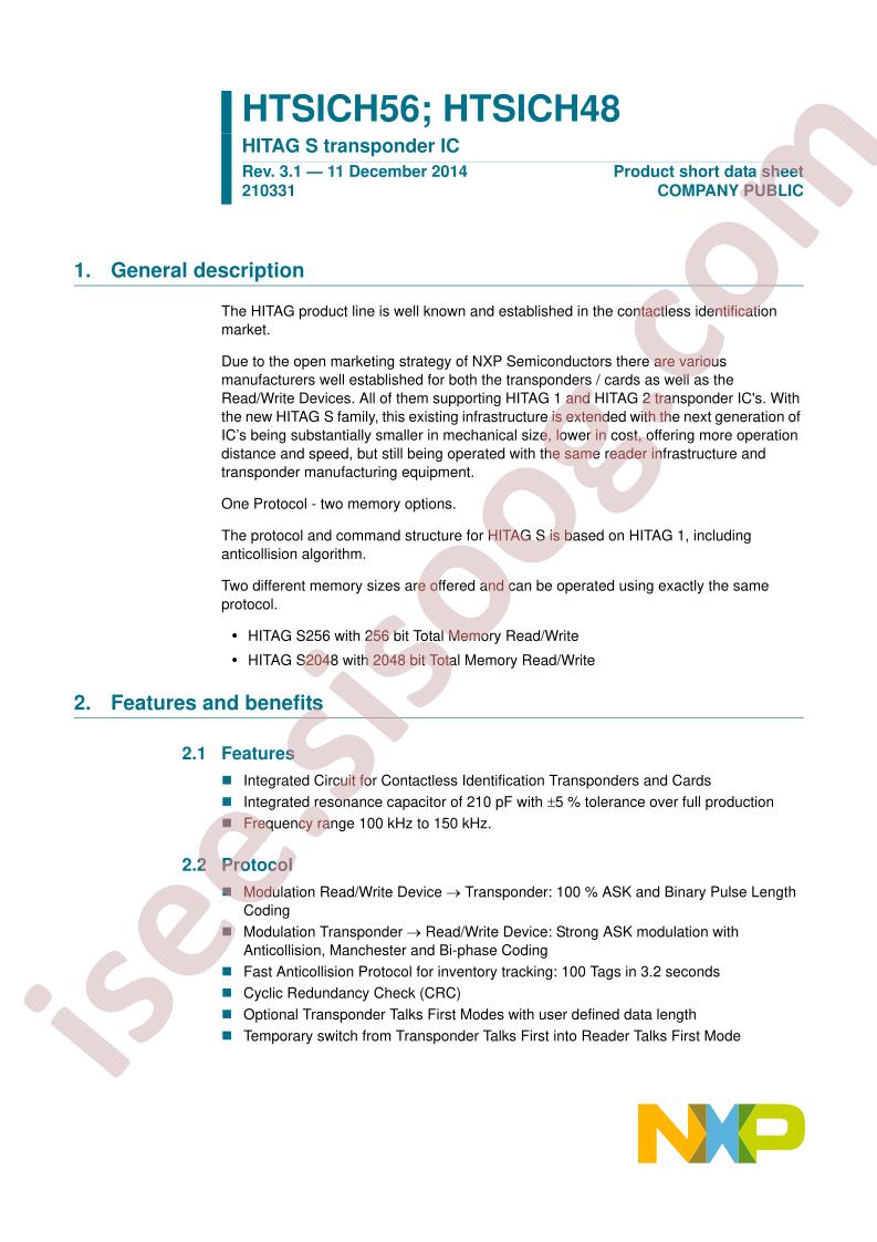 HTSICH56/CH48 Datasheet