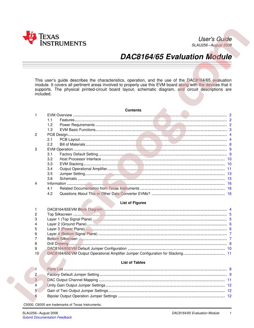 DAC8164/65EVM User Guide