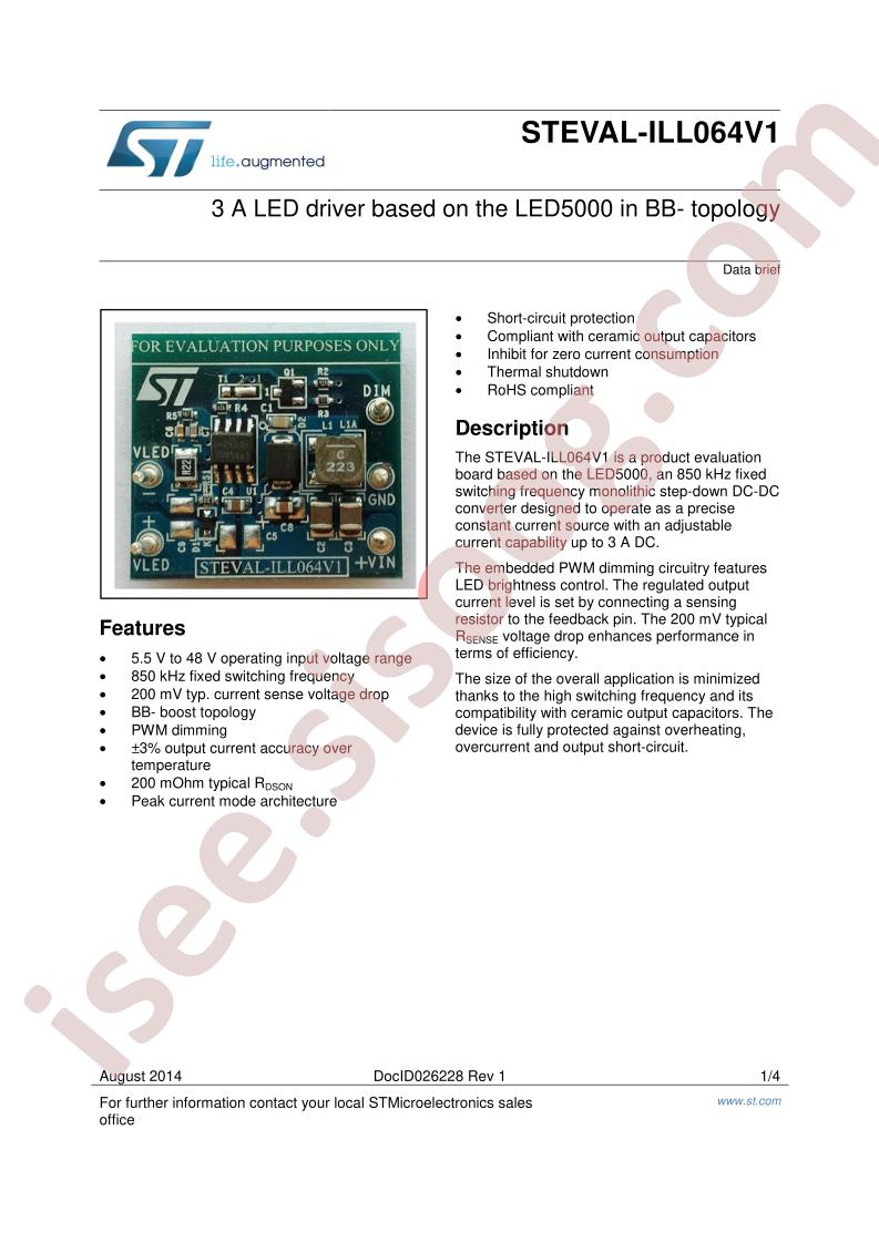 STEVAL-ILL064V1  Data Brief