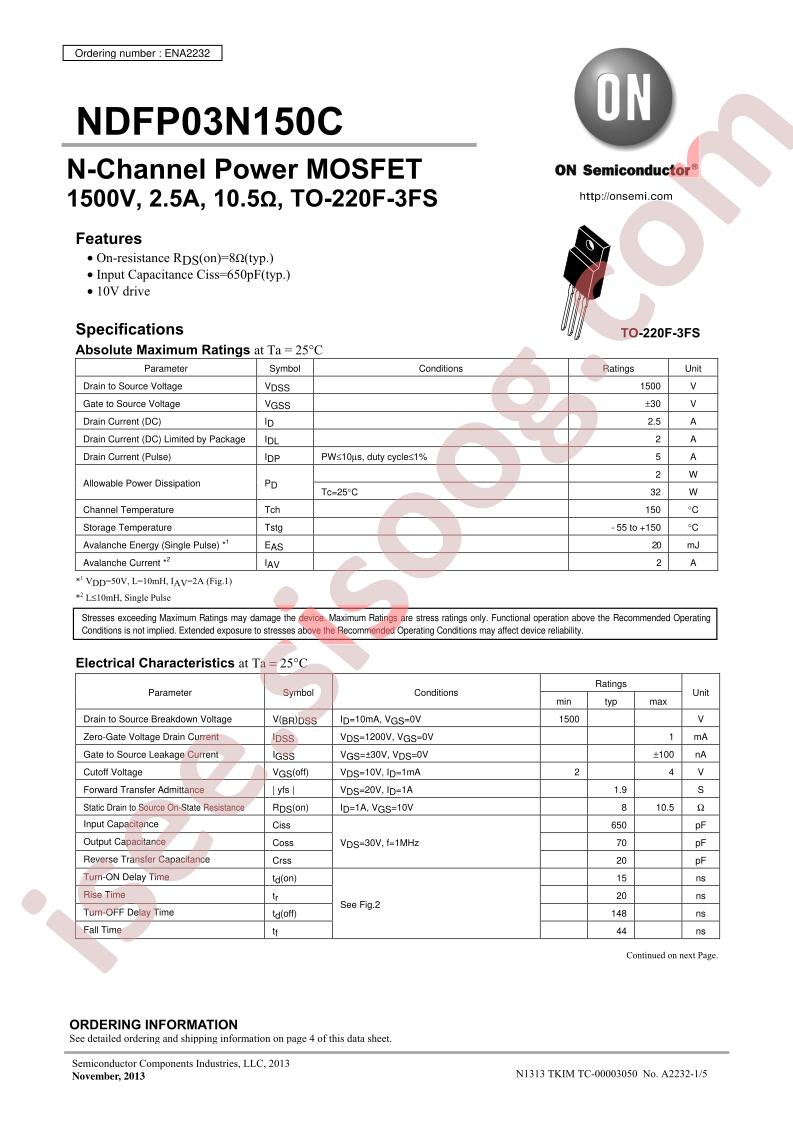NDFP03N150C