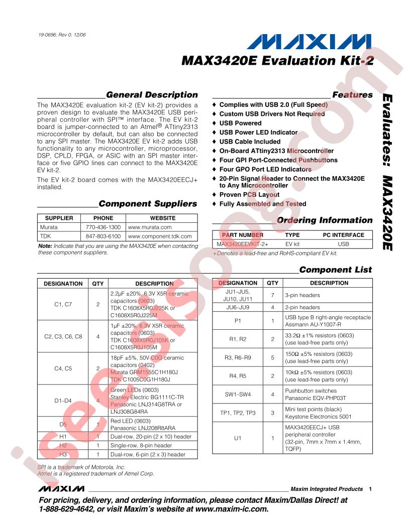 MAX3420E Eval Kit-2