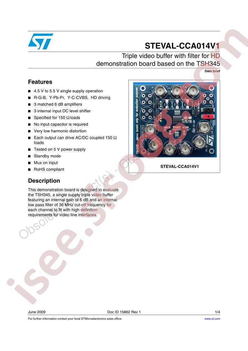 STEVAL-CCA014V1 Data Brief