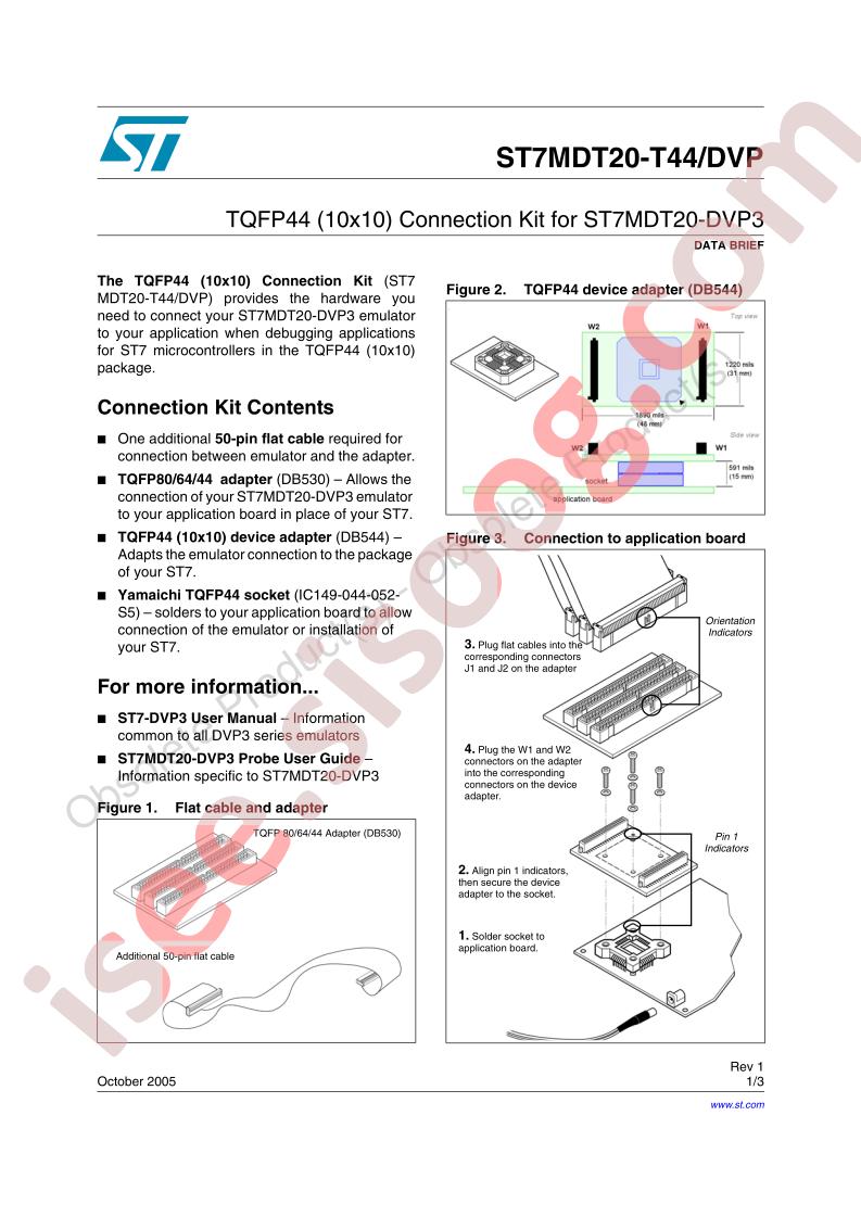 ST7MDT20-T44/DVP Data Brief