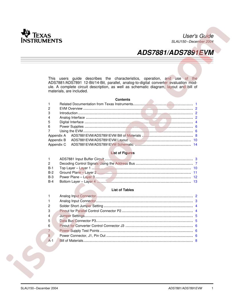 ADS7881,91 EVM