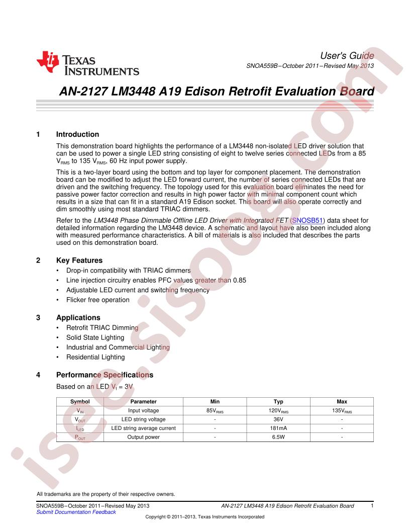 LM3448 Eval Brd Guide