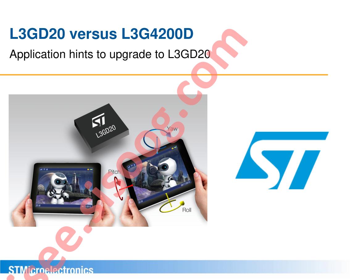L3GD20 versus L3G4200D