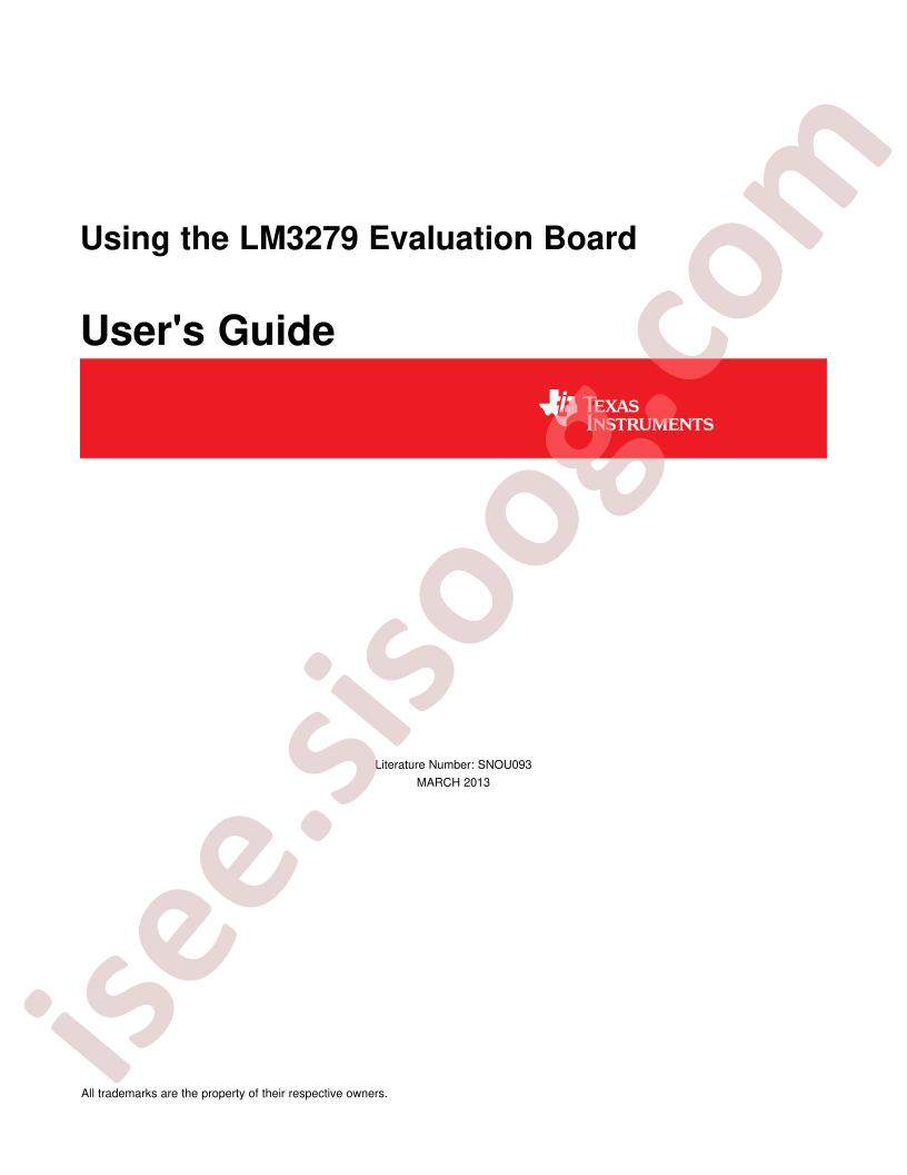 LM3279EVM User Guide