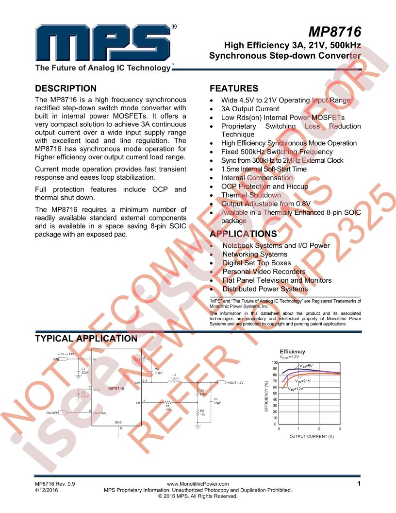 MP8716 Datasheet