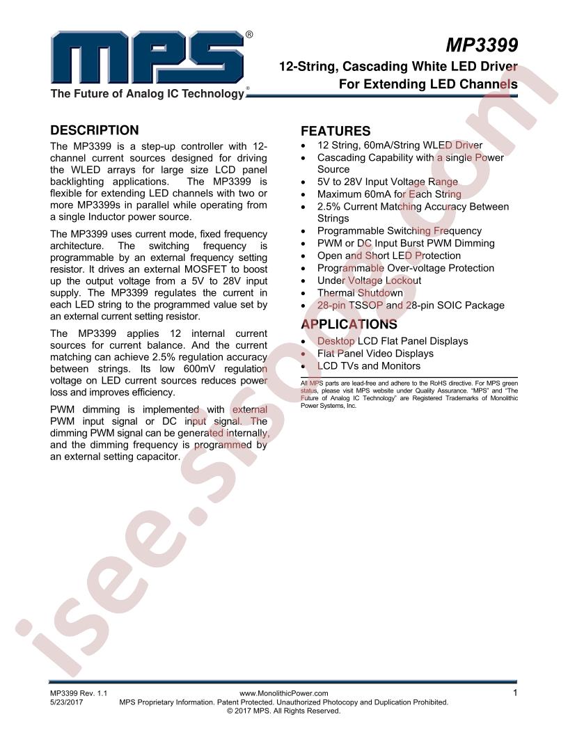 MP3399 Datasheet