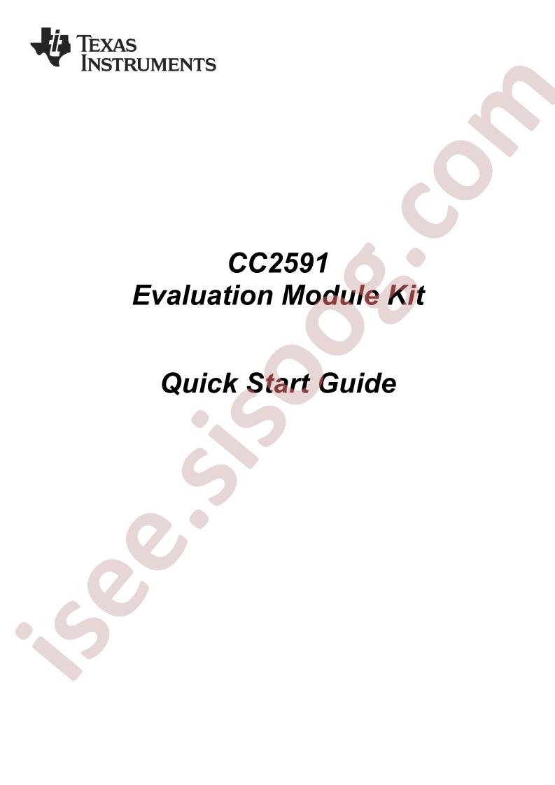 CC2591EMK User Guide Kit