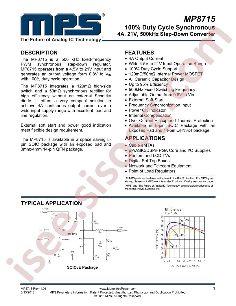 MP8715 Datasheet