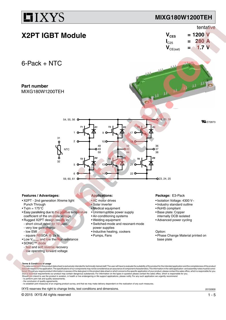 MIXG180W1200TEH Datasheet