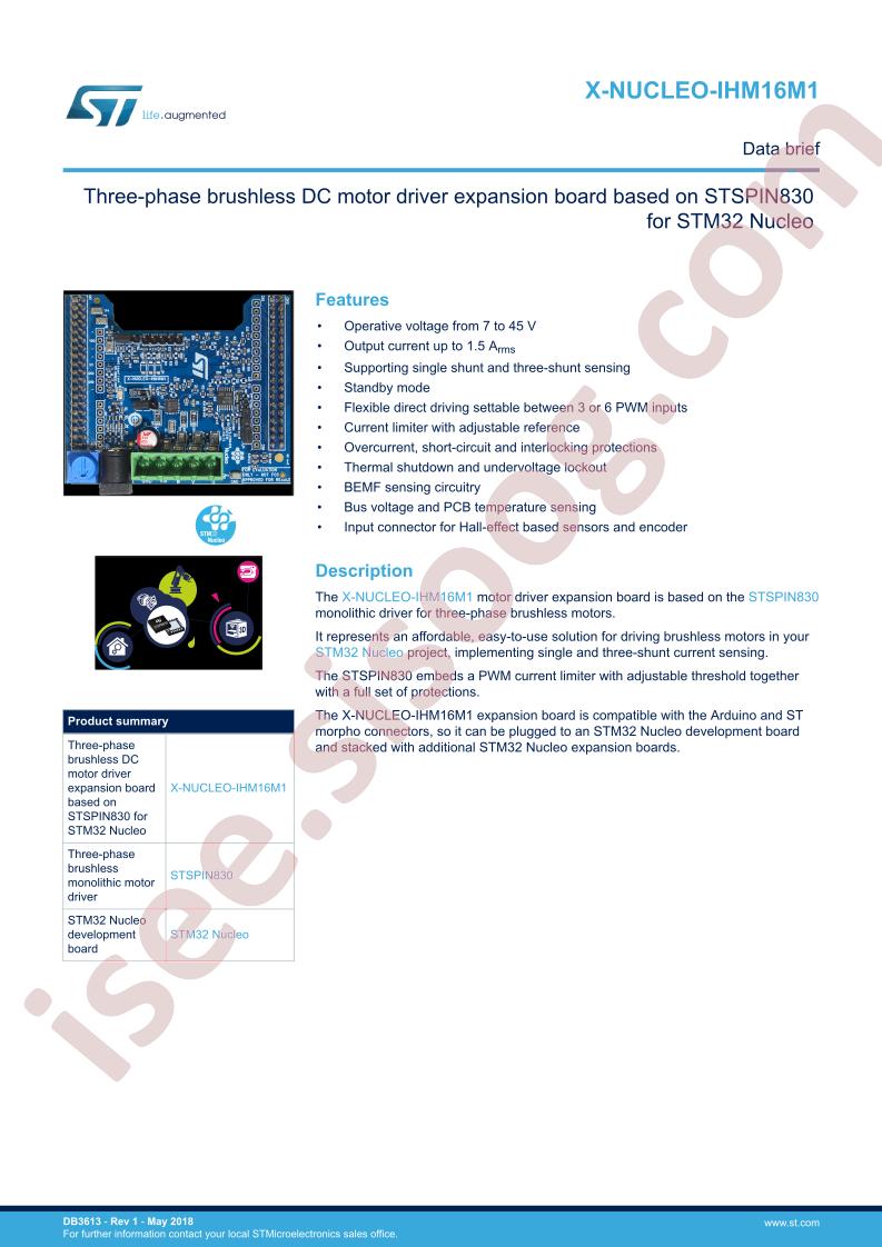 X-NUCLEO-IHM16M1 Data Brief