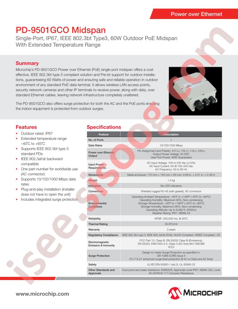 PD-9501GCO Midspan Sellsheet