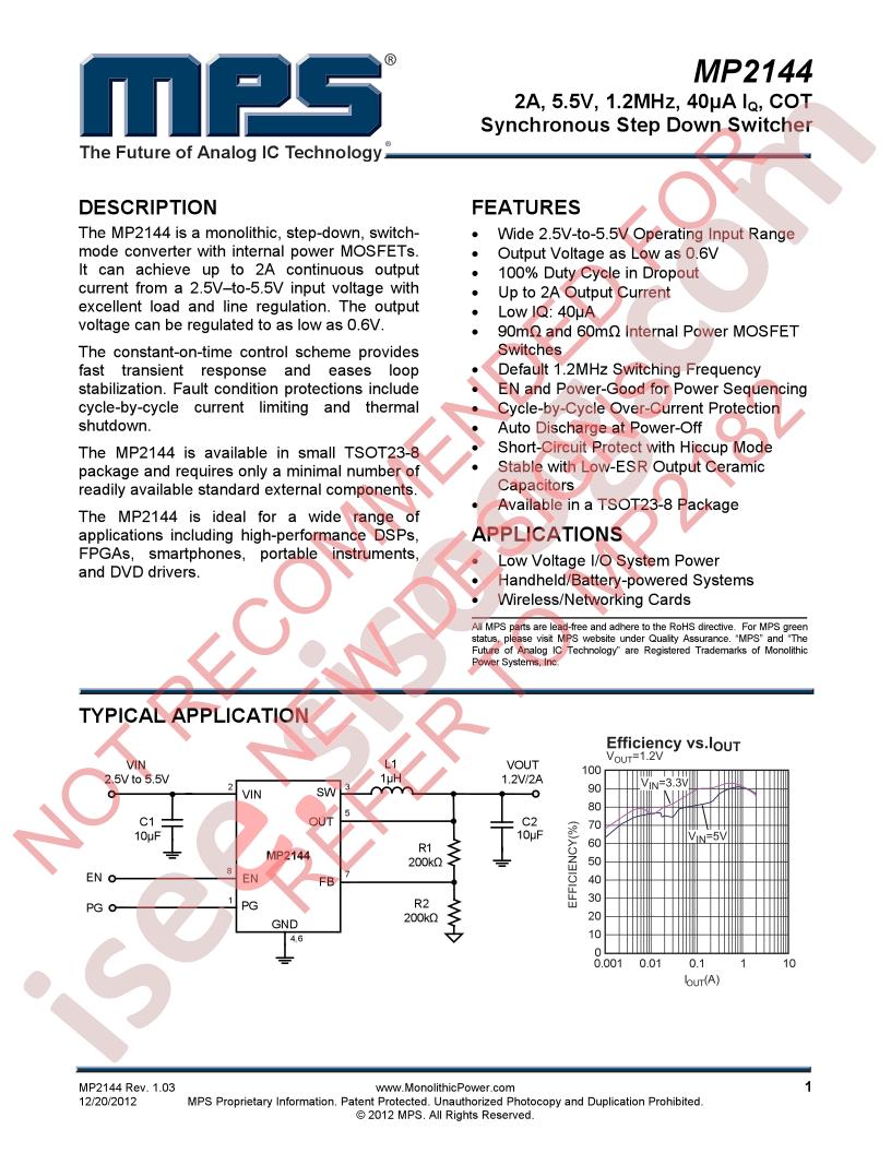 MP2144 Datasheet