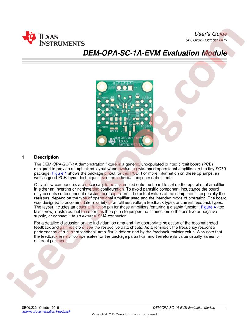 DEM-OPA-SC-1A-EVM User Guide