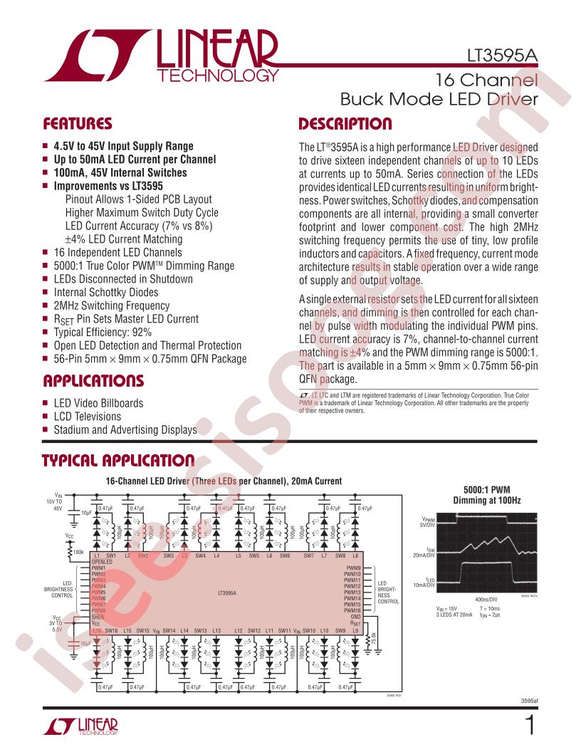 LT3595A Datasheet