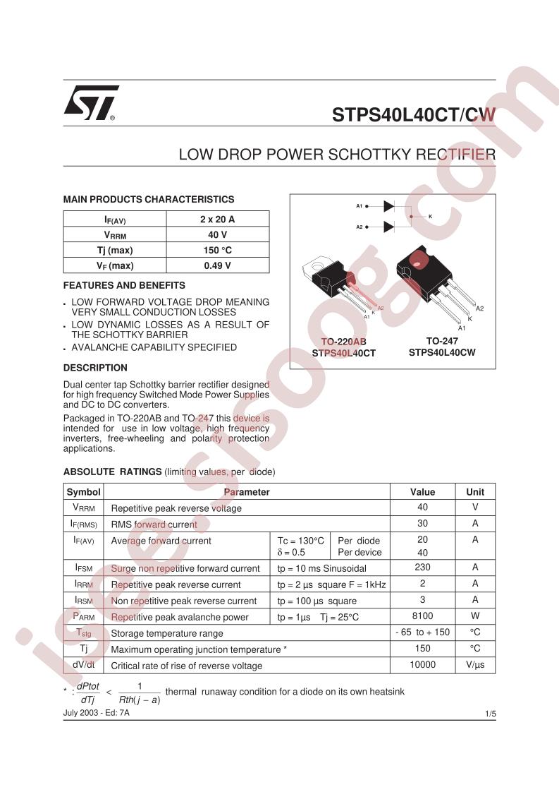 STPS40L40CT/CW