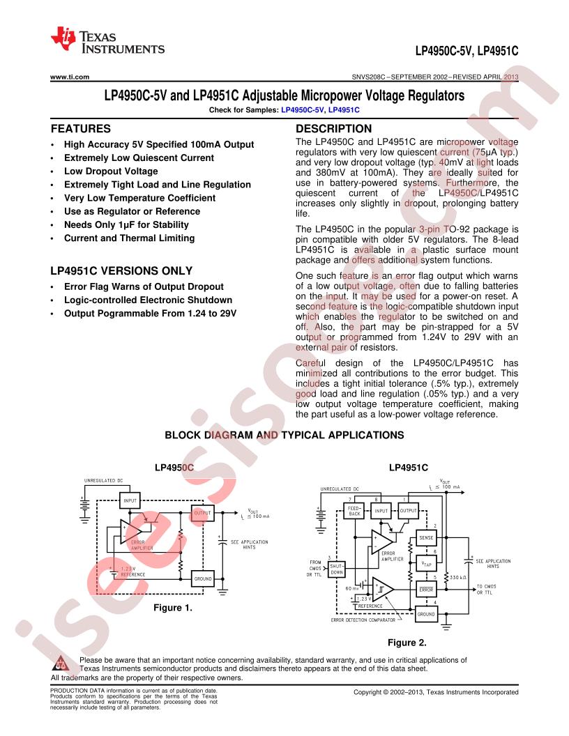 LP4950C-5V,LP4951C