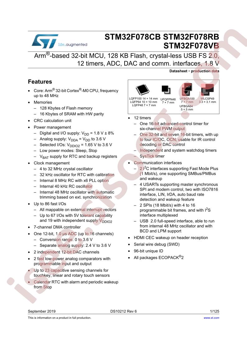 STM32F078VBH6
